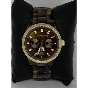 Michael Kors Tortoise MK5038 Women's Brown Acrylic